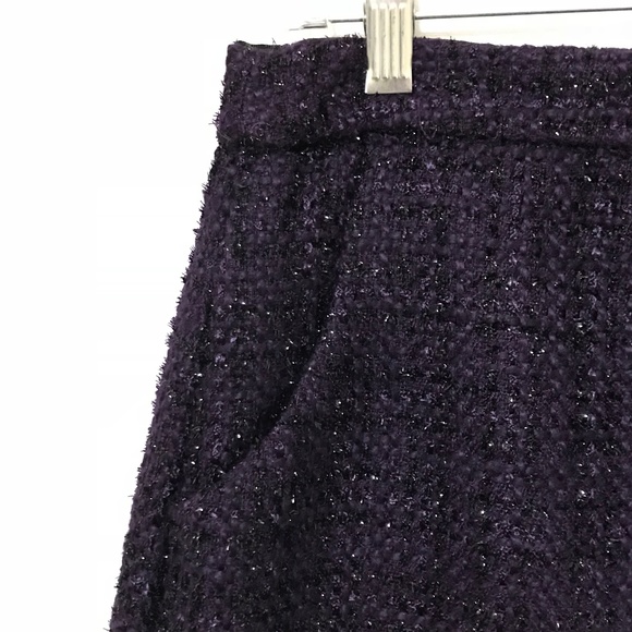 Cynthia Rowley Dark Purple & Metallic Black Skirt - Picture 3 of 6